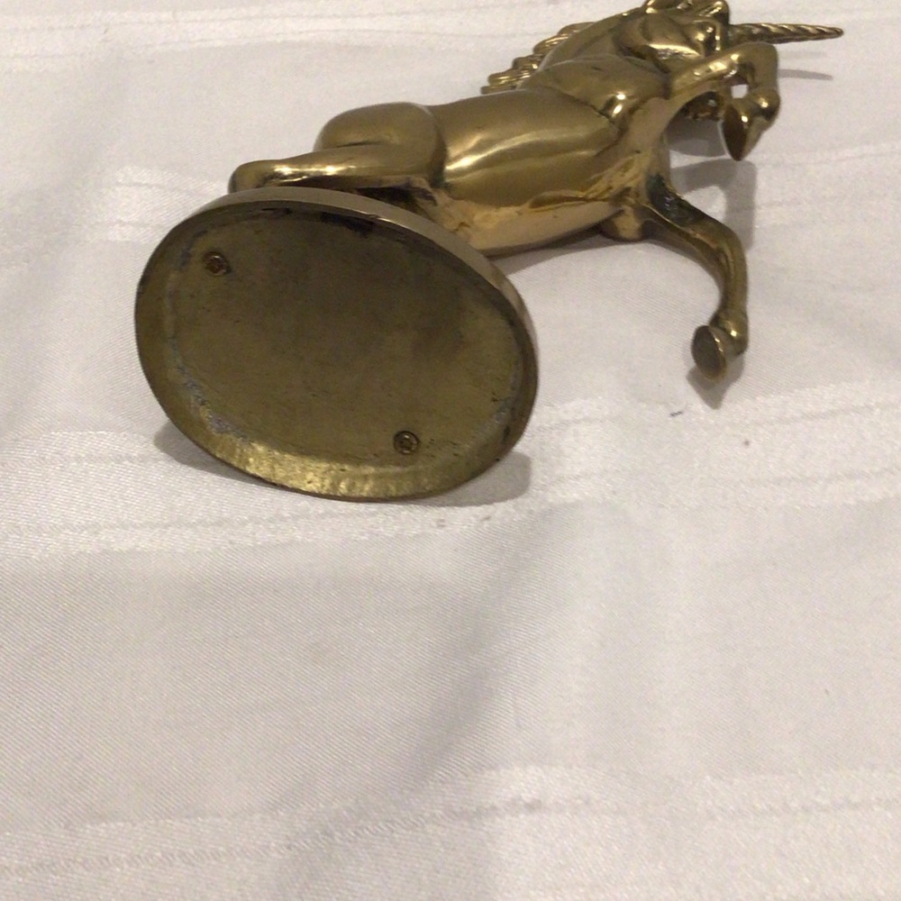 Vintage solid brass unicorn figurine mid century modern - Picture 4 of 5